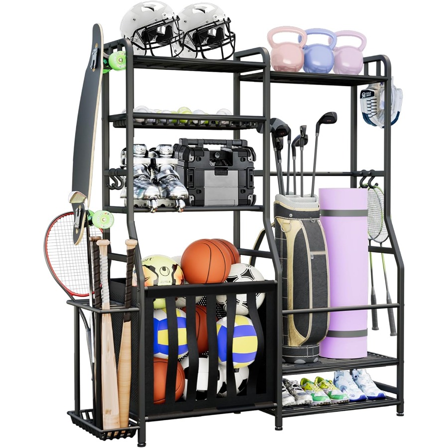 Golf Equipment Holder - Garage Sports Equipment Organizer Golf Bag