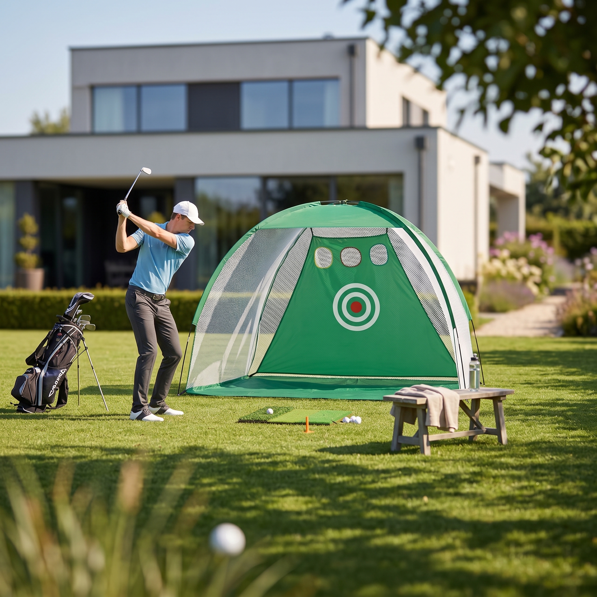 Golf Equipment For Beginners - Golf Hitting Net Portable Golf Chipping