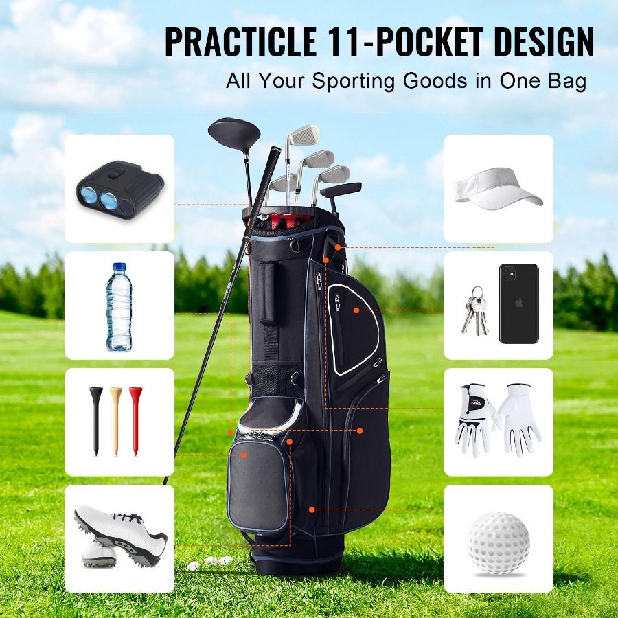 Golf Cart Bag with 14 Way Orga – Golf Bag Stand Cart recenzja i cena