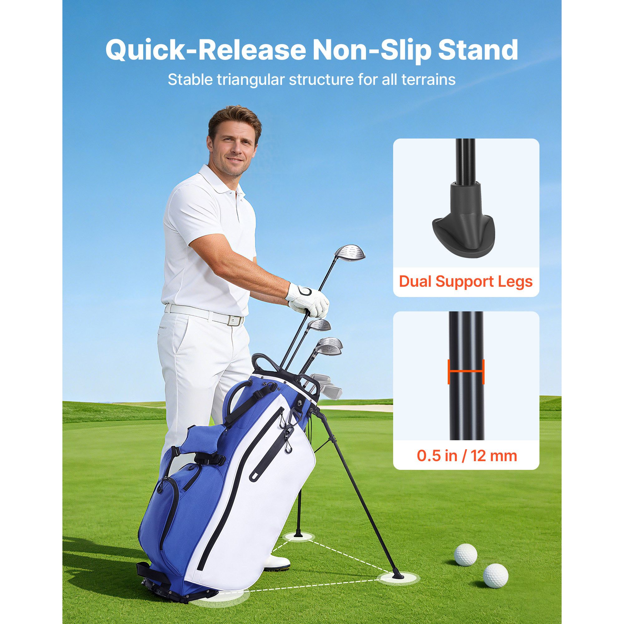 Golf Cart Bag, 7 Way Top Divid – Golf Bag Stand Cart recenzja i cena