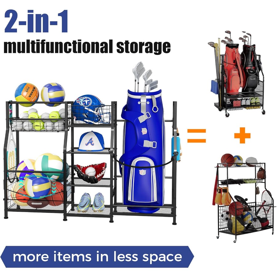 Golf Bag Stand Garage Storage  – Golf Equipment Holder recenzja i cena
