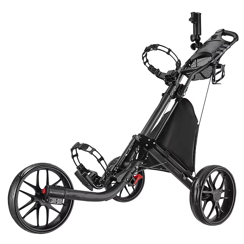 Golf Push Cart 4 Wheel Sturdy  – Pull Cart Fold recenzja i cena