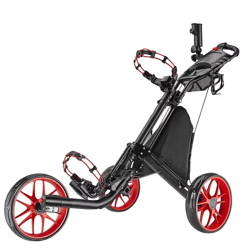 Golf Push Cart 4 Wheel Sturdy  – Pull Cart Fold recenzja i cena